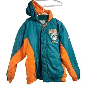 Men's Vintage 90s Miami Dolphins Jacket NFL Pro Line Puffer Jacket Size XL